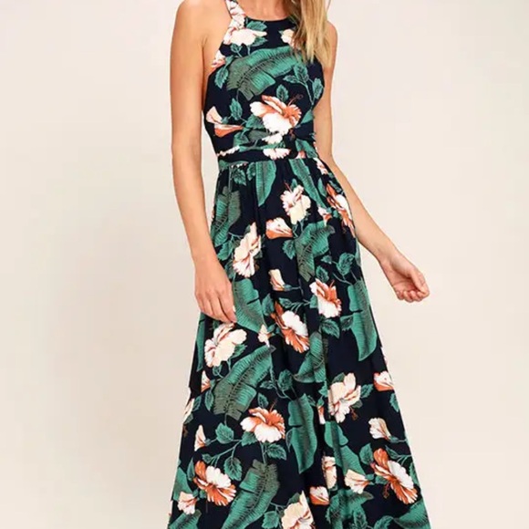 Lulus Dresses & Skirts - Lulu's Temptation Island Floral Print Maxi Dress